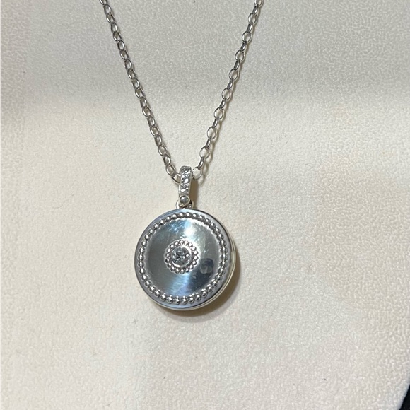 Brighton Jewelry - Brighton Twinkle crystal locket JL9331  15” chain silver plated NWT
